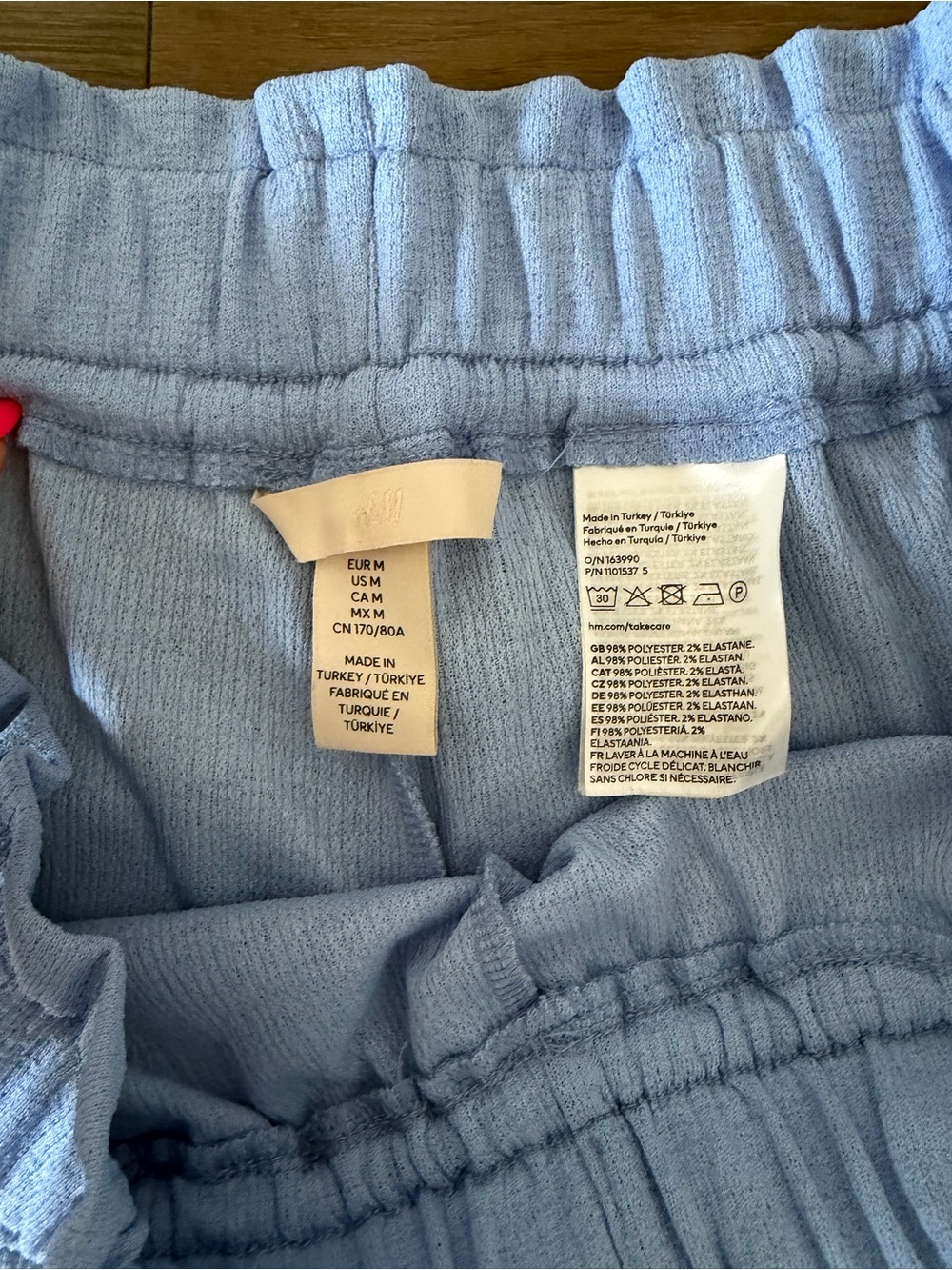 Light Blue Drawstring Shorts - Picture 2 of 2